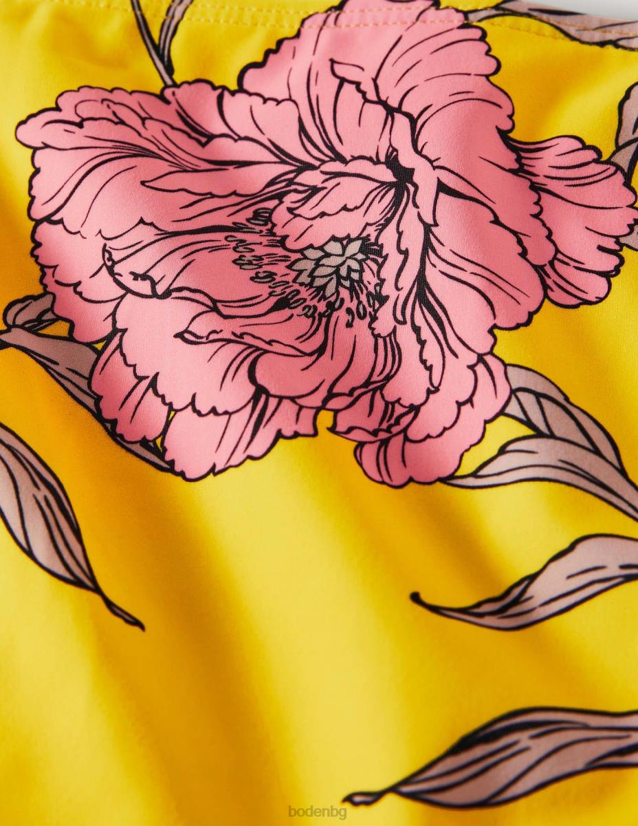 облекло Boden бикини с висока талия лимоново шипение и цъфтеж на божур Жени LL682227