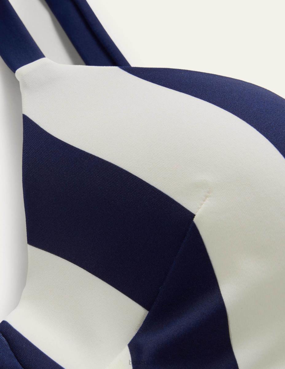 облекло Boden бански с размер чашка френски флот и райе в цвят слонова кост Жени LL682228