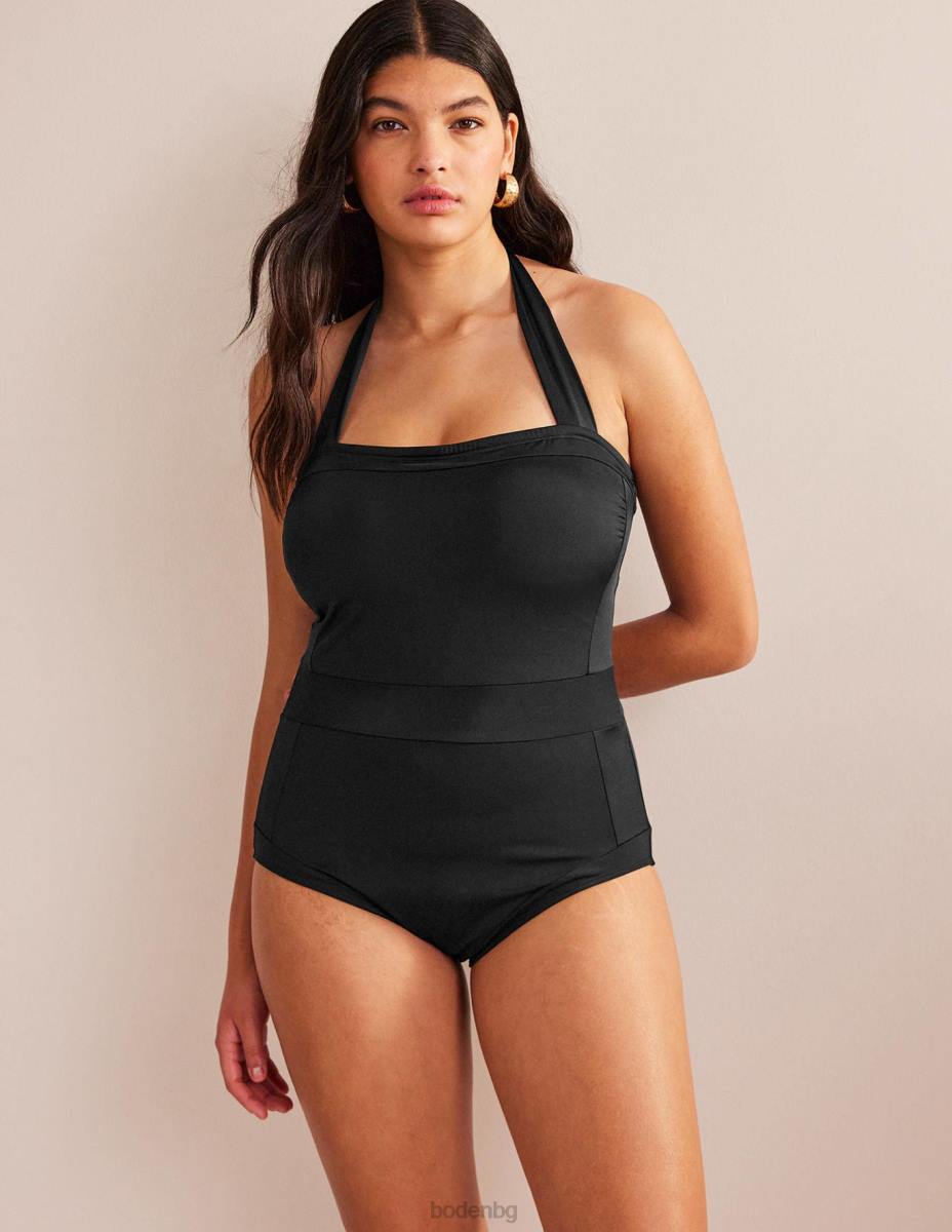 облекло Boden бански костюм с деколте санторини черен Жени LL68229