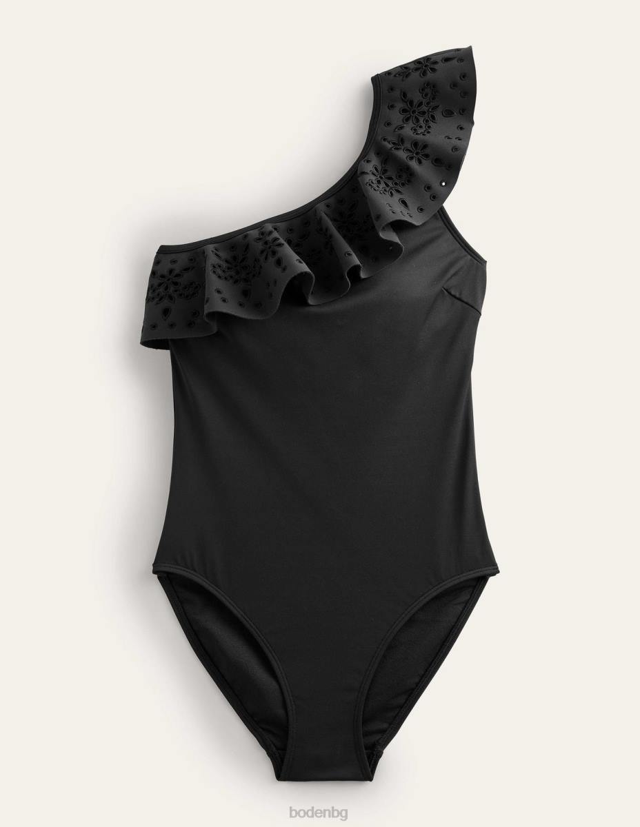 облекло Boden бански с волани на едно рамо черен Жени LL682437