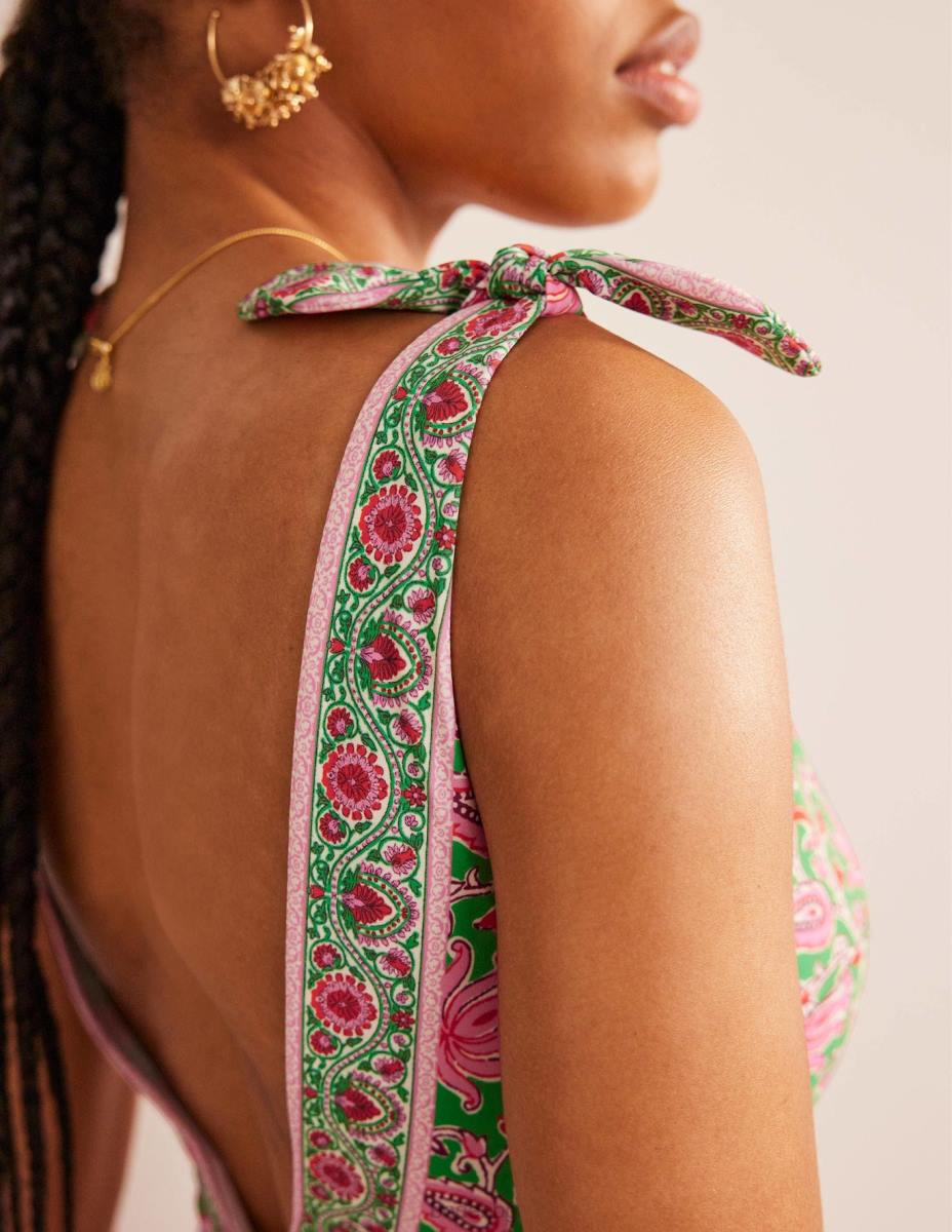 облекло Boden бански костюм с лък рамо липа и ботаническа лоза Жени LL68243