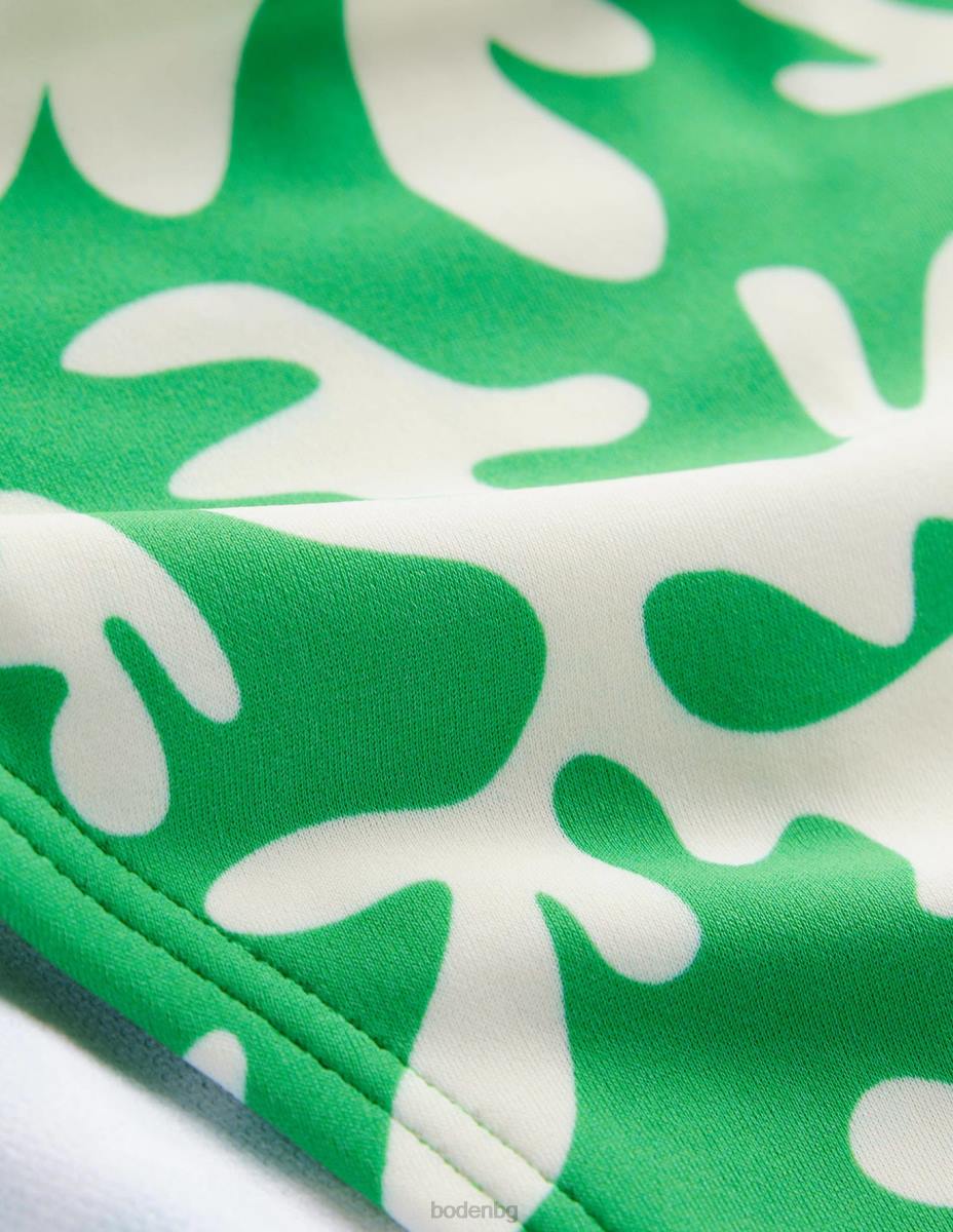 облекло Boden класически бикини зелена и абстрактна зеленина Жени LL682444