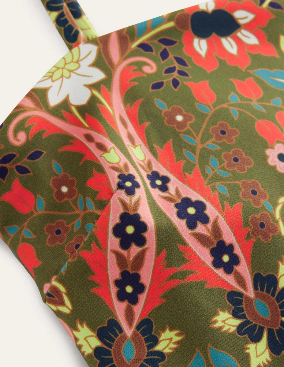 облекло Boden бански с тесни презрамки флот и екзотична зеленина Жени LL682477