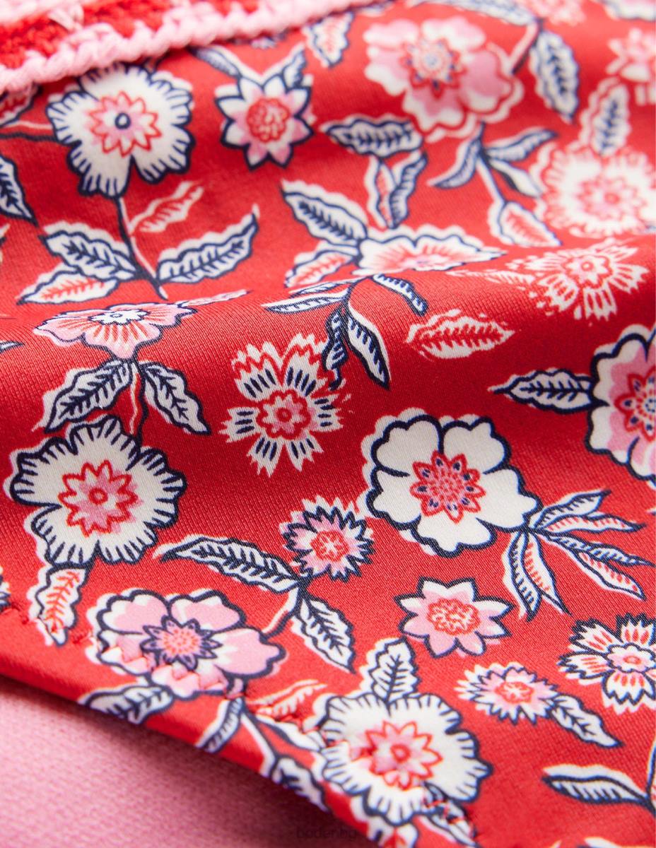 облекло Boden плетене на една кука тапицерия на бикини цъфтеж на коледна звезда и теменуга Жени LL682500