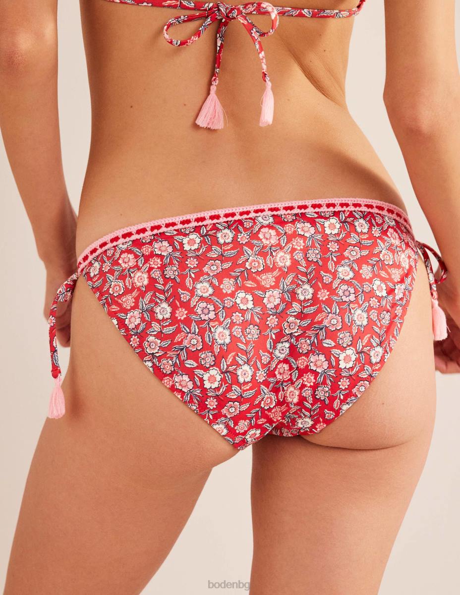 облекло Boden плетене на една кука тапицерия на бикини цъфтеж на коледна звезда и теменуга Жени LL682500