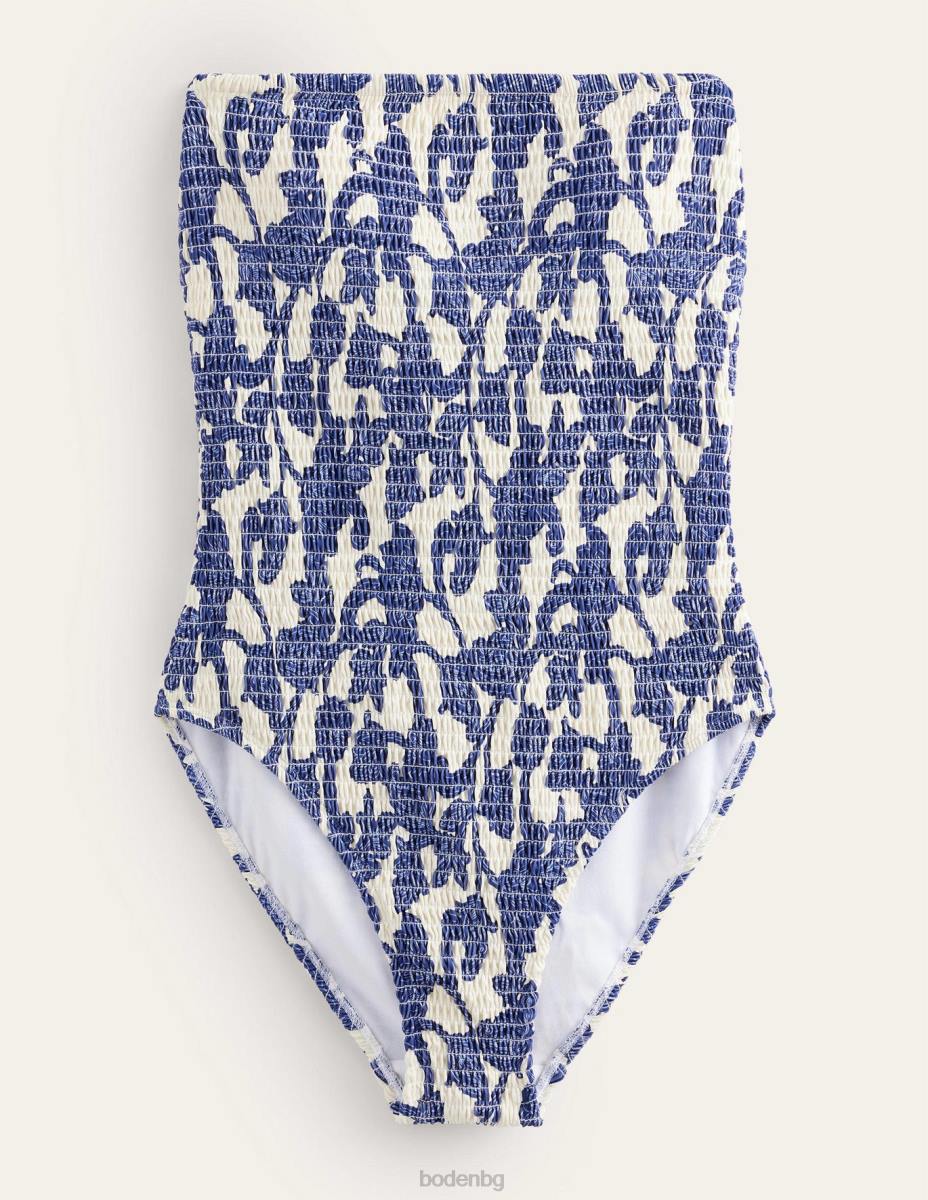 облекло Boden пушен бански бандо синя панделка и пейсли вихър Жени LL682505