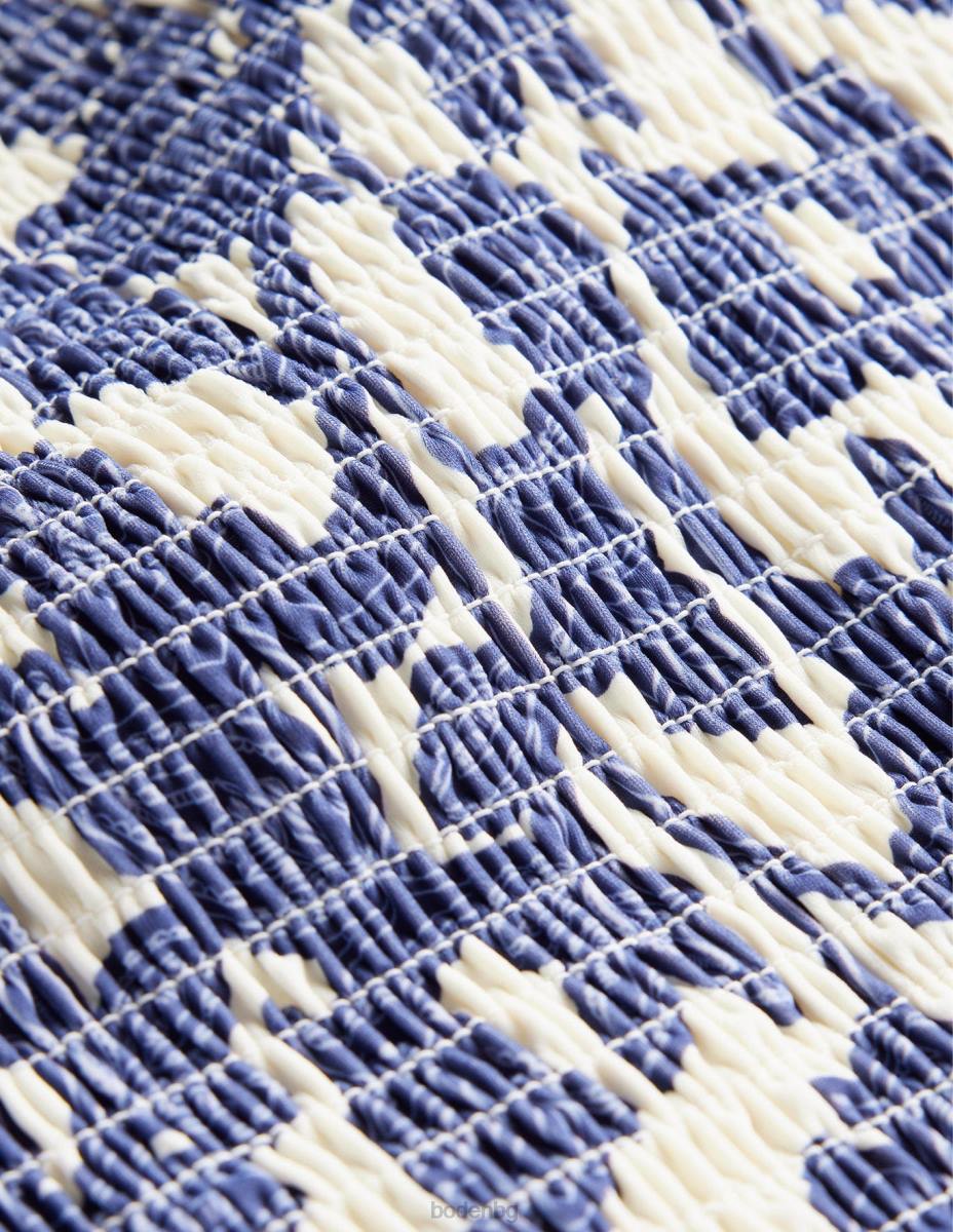 облекло Boden пушен бански бандо синя панделка и пейсли вихър Жени LL682505