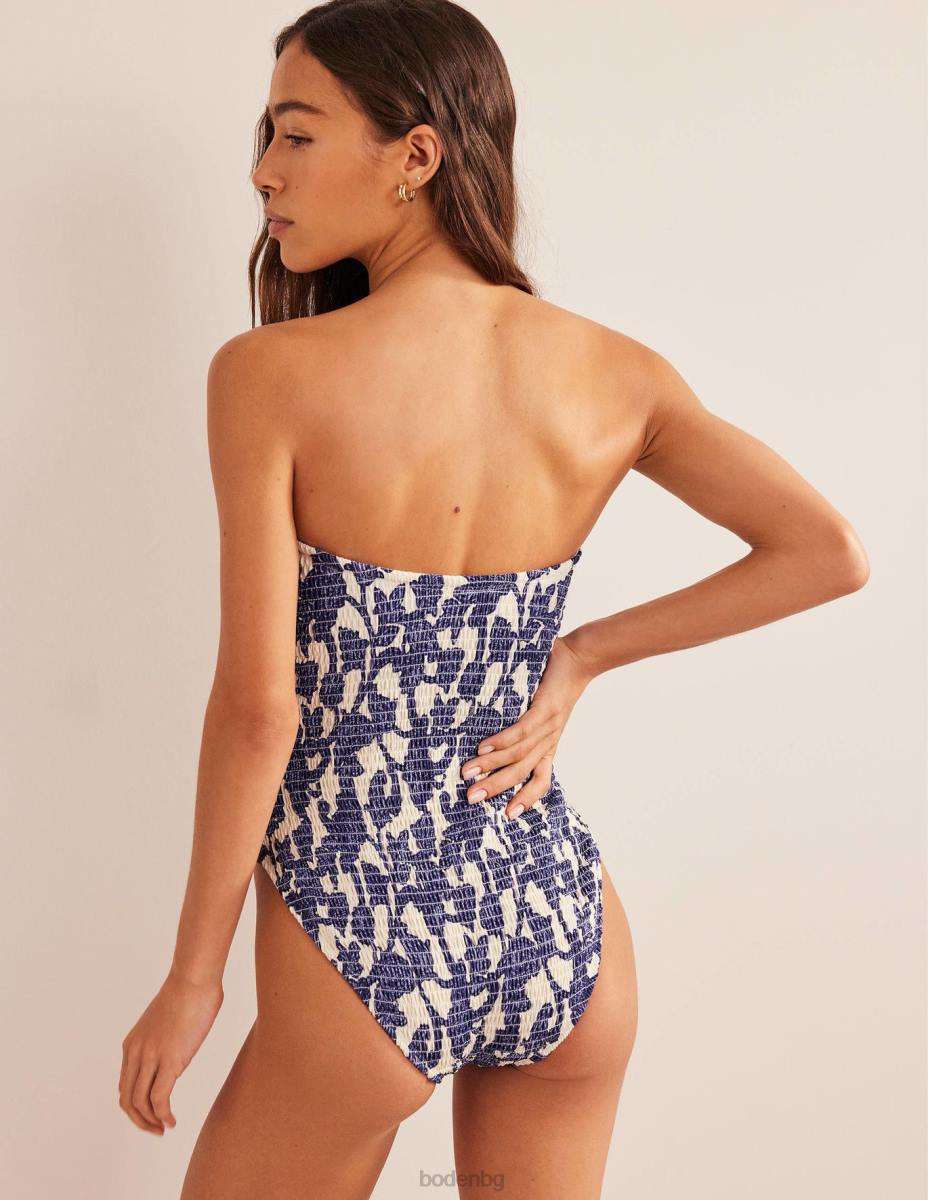 облекло Boden пушен бански бандо синя панделка и пейсли вихър Жени LL682505