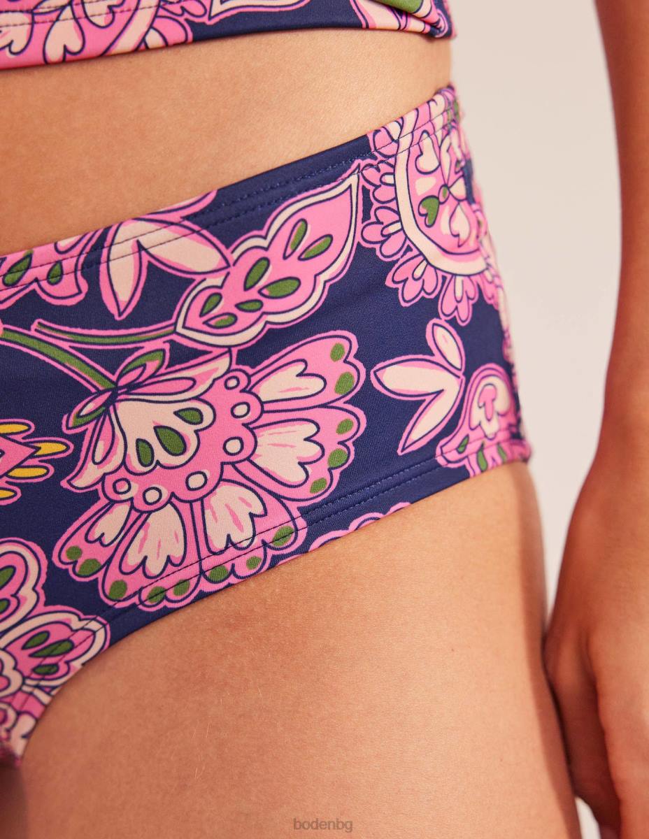 облекло Boden класически бикини шорти морско синьо и пейсли тераса Жени LL682540