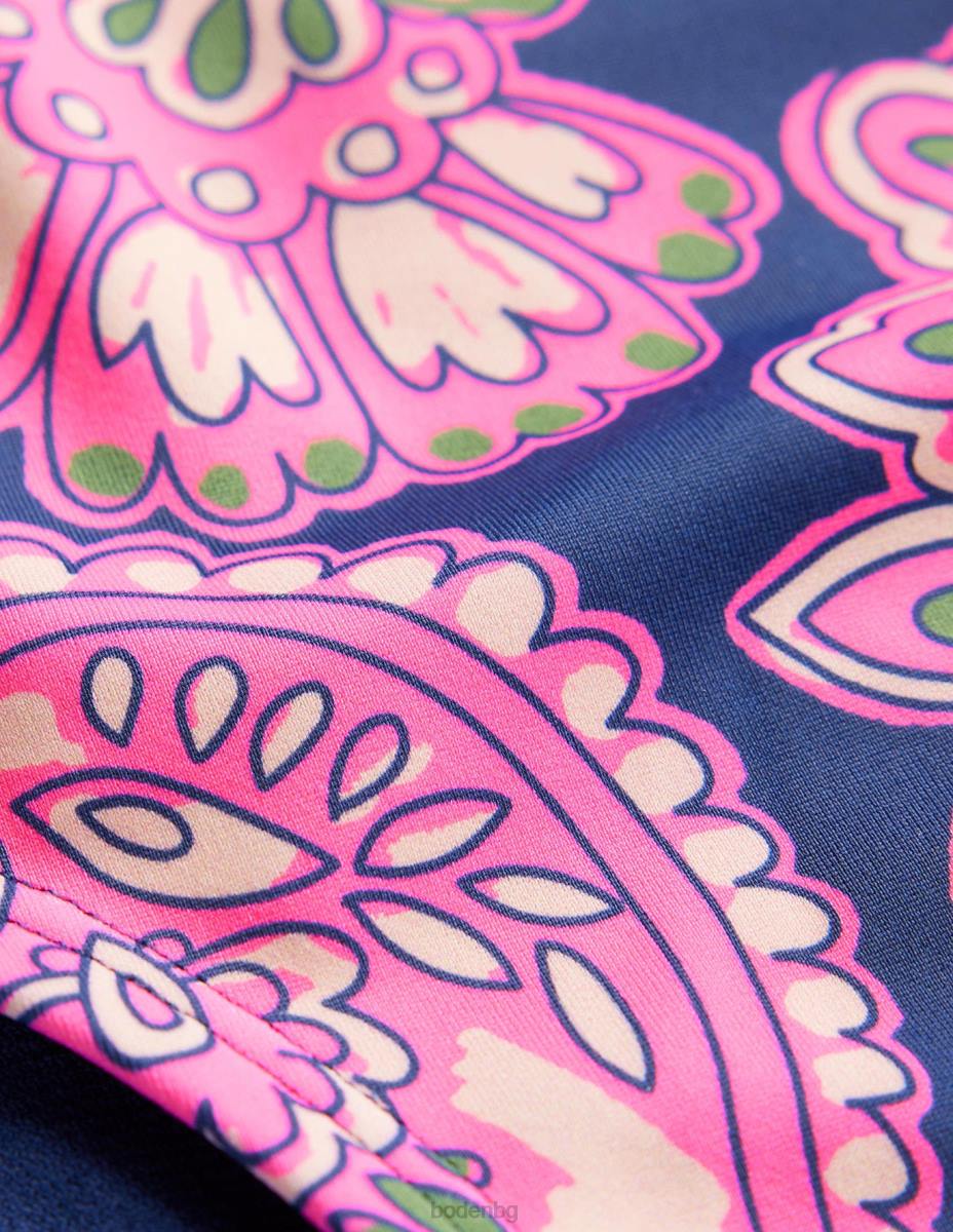 облекло Boden класически бикини шорти морско синьо и пейсли тераса Жени LL682540