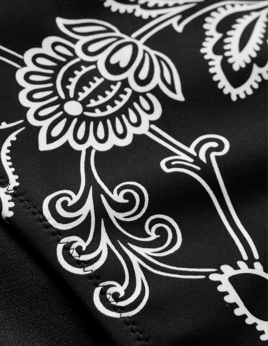 облекло Boden танга бикини черно-бели цветя Жени LL68264