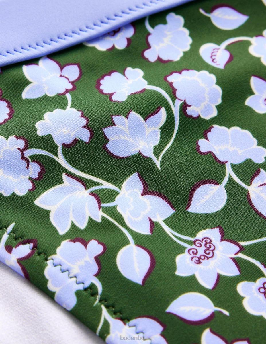 облекло Boden танга бикини зимно зелено и синьо на цветя Жени LL68266