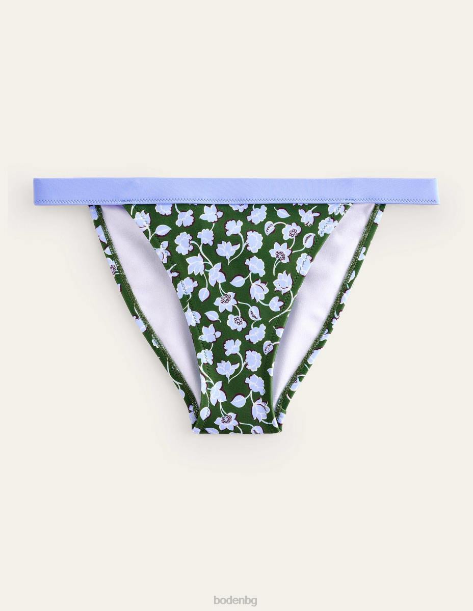 облекло Boden танга бикини зимно зелено и синьо на цветя Жени LL68266