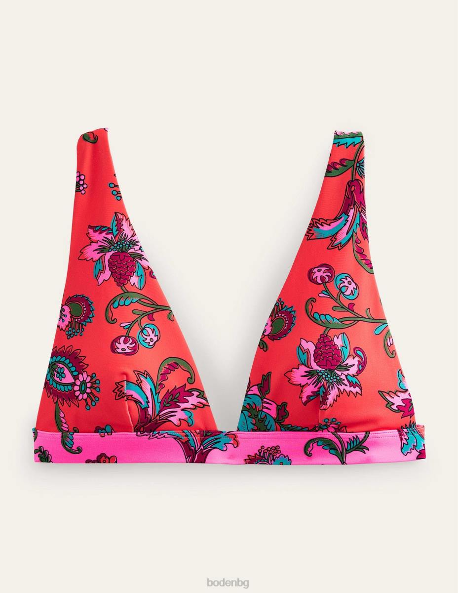 облекло Boden бикини с долна лента подправка розово флорално Жени LL68288