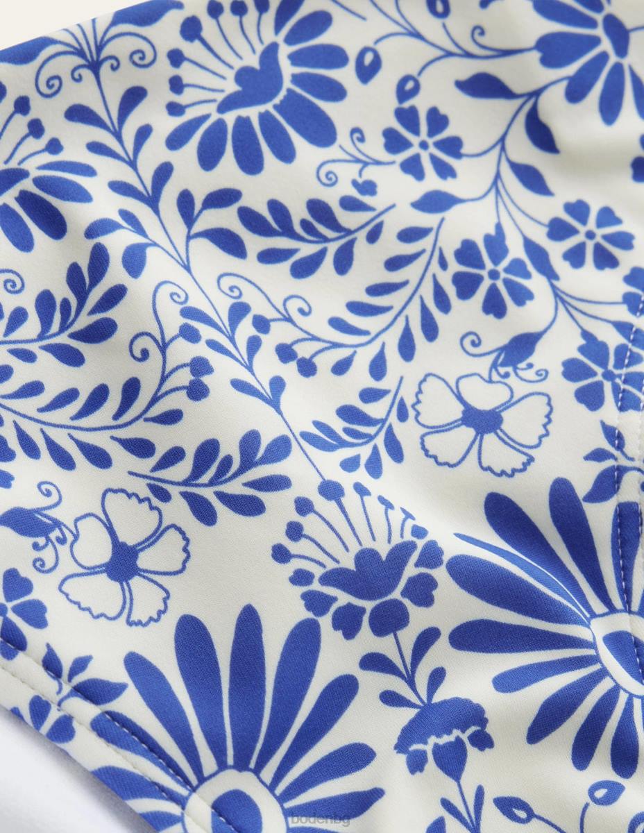 облекло Boden долнище на бикини слонова кост и езерно синя гардения Жени LL68291