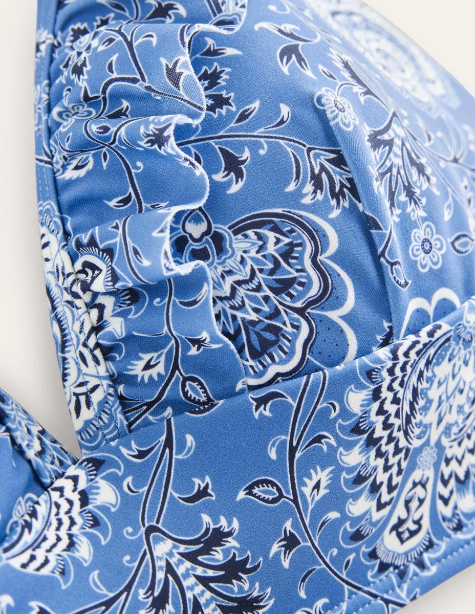 облекло Boden палермо бикини с волани лазур и гардения горичка Жени LL68304