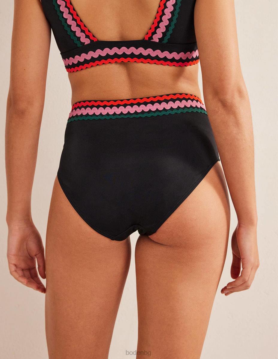 облекло Boden долнище с висока талия Rick Rack черен Жени LL682254