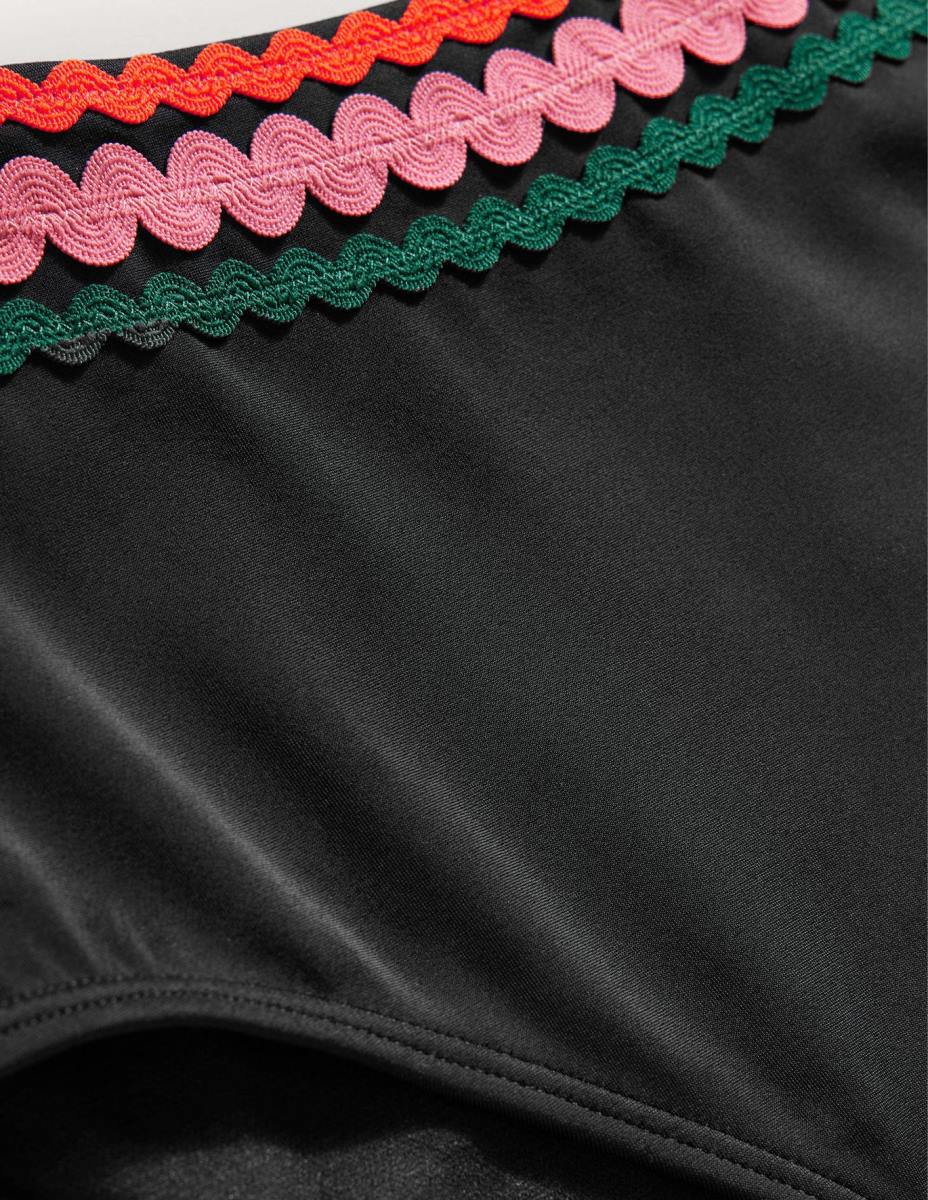 облекло Boden долнище с висока талия Rick Rack черен Жени LL682254