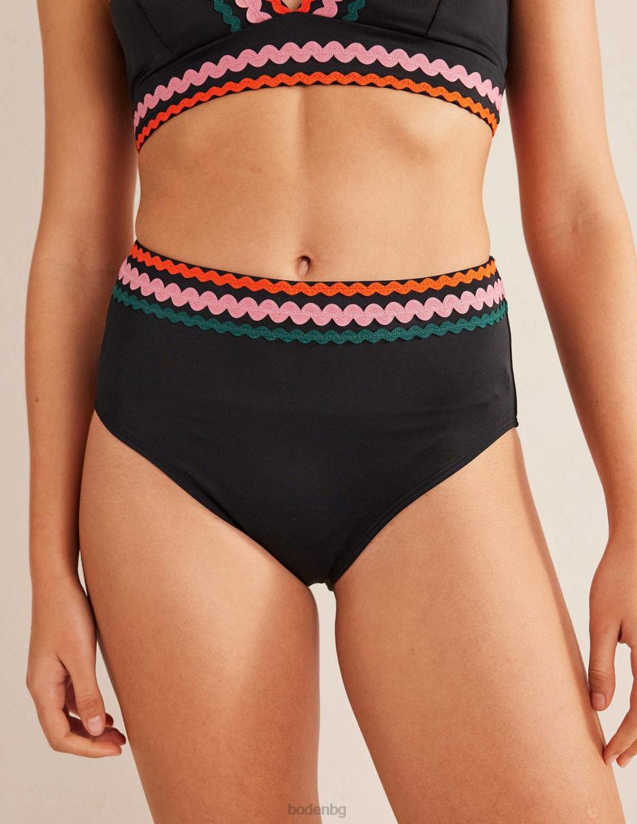 облекло Boden долнище с висока талия Rick Rack черен Жени LL682254