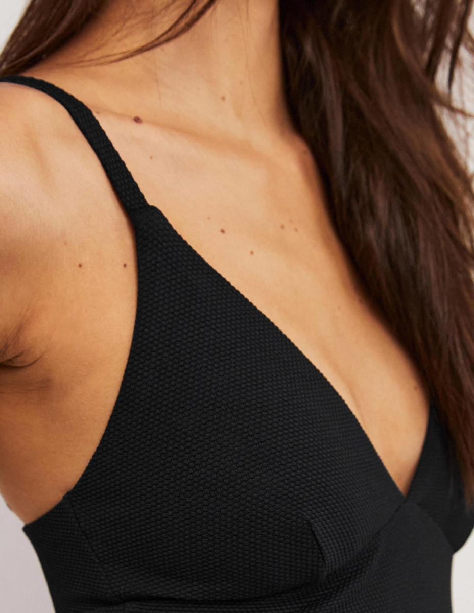 облекло Boden бански костюм arezzo с v-образно деколте черна текстура Жени LL68228