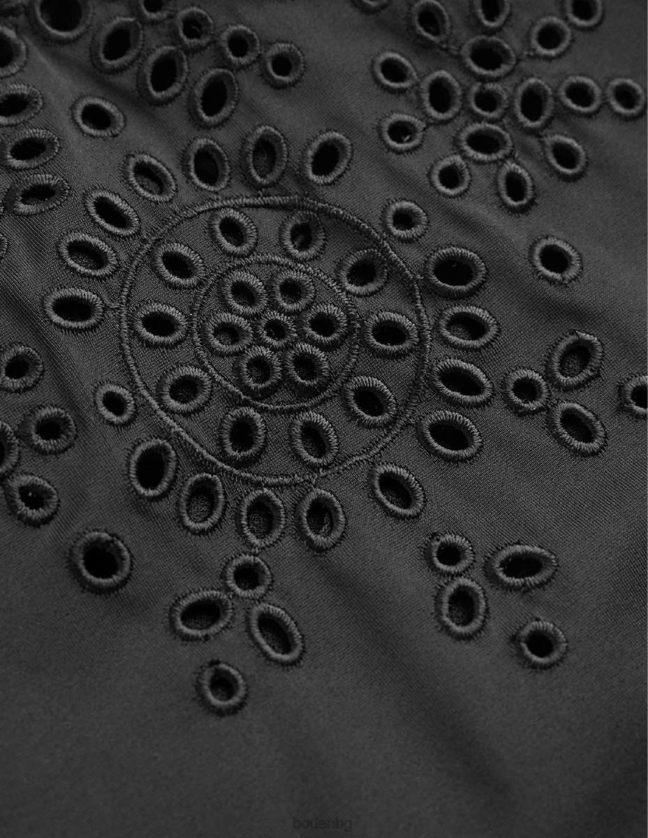 облекло Boden бански костюм broderie с v-образно деколте черен Жени LL68218