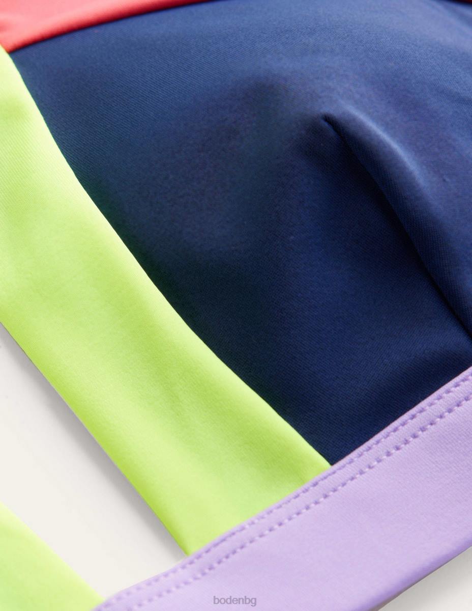 облекло Boden бикини с халтер ithaca тъмносин и киселинно жълт цвят Жени LL682091