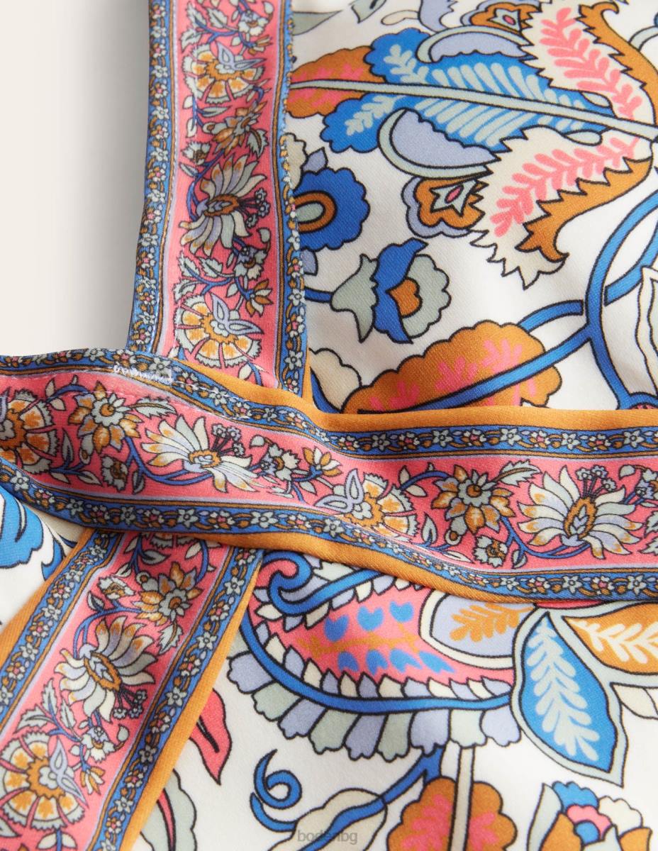 облекло Boden бански kefalonia с деколте слонова кост и корал Пейсли Жени LL681052