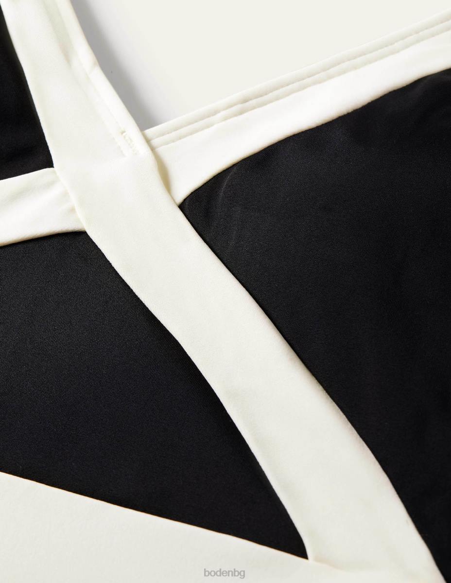 облекло Boden бански kefalonia с деколте черен цветен блок Жени LL68219