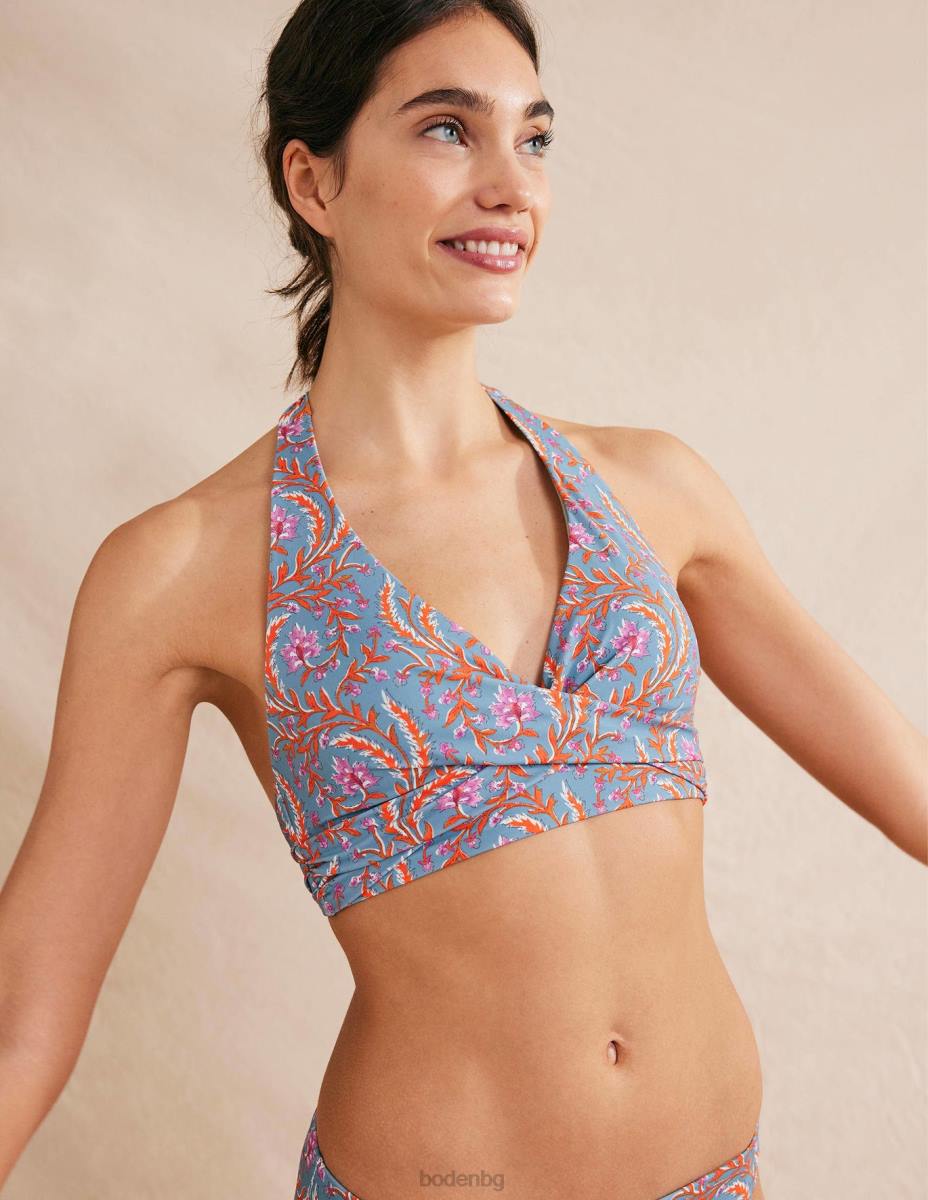 облекло Boden бикини с халтер levanzo делфово синьо и богата лоза Жени LL681290