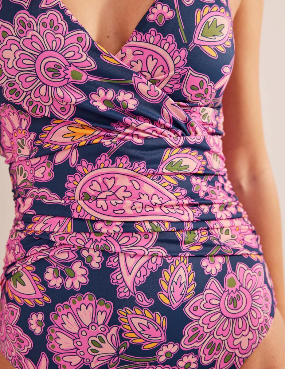 облекло Boden бански костюм levanzo с къдрици морско синьо и пейсли тераса Жени LL68950