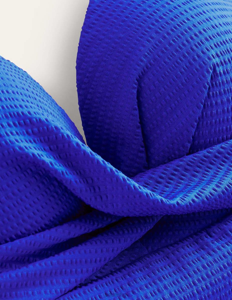 облекло Boden бански капри тип чашка кобалтово синьо & seersucker Жени LL681675