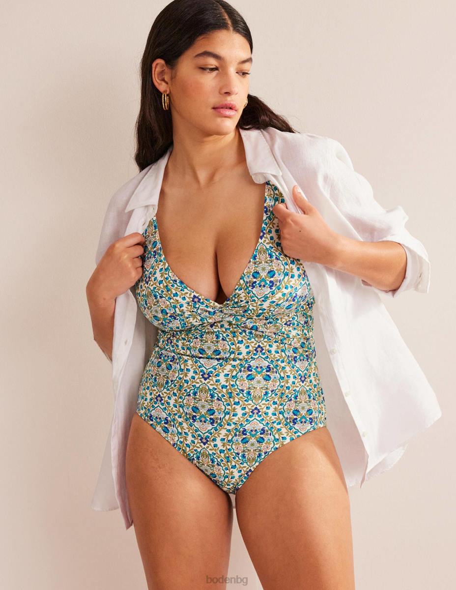 облекло Boden twist класически бански костюм речна тръстикова и лозова тераса Жени LL68223