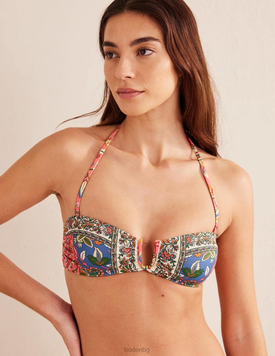 облекло Boden u-bar халтерник горнище на бикини делфт и пейсли лоза Жени LL682068