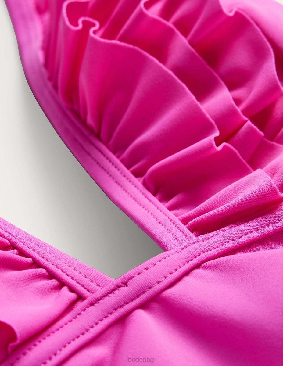 облекло Boden бански костюм с волани и v-образно деколте невероятно розово Жени LL681655