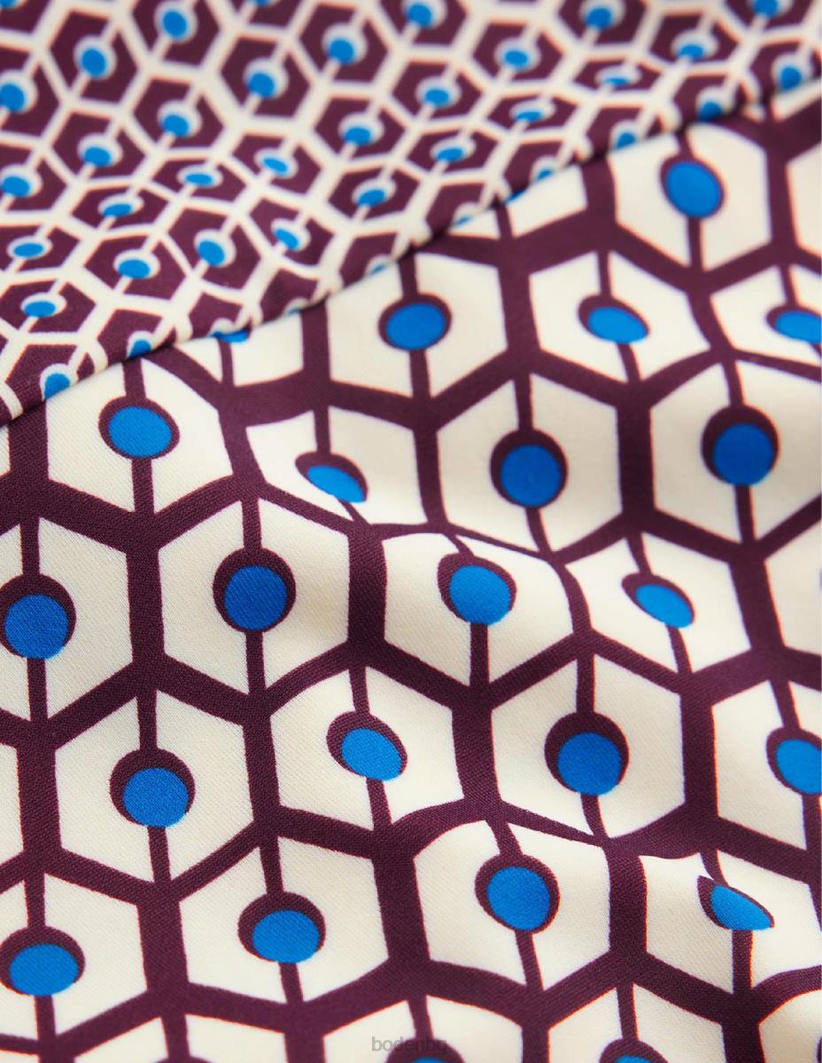 облекло Boden порто бански с v-образно деколте тъмно бордо и мечта Жени LL68209