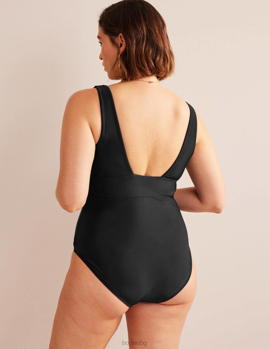 облекло Boden порто бански с v-образно деколте черен Жени LL68238