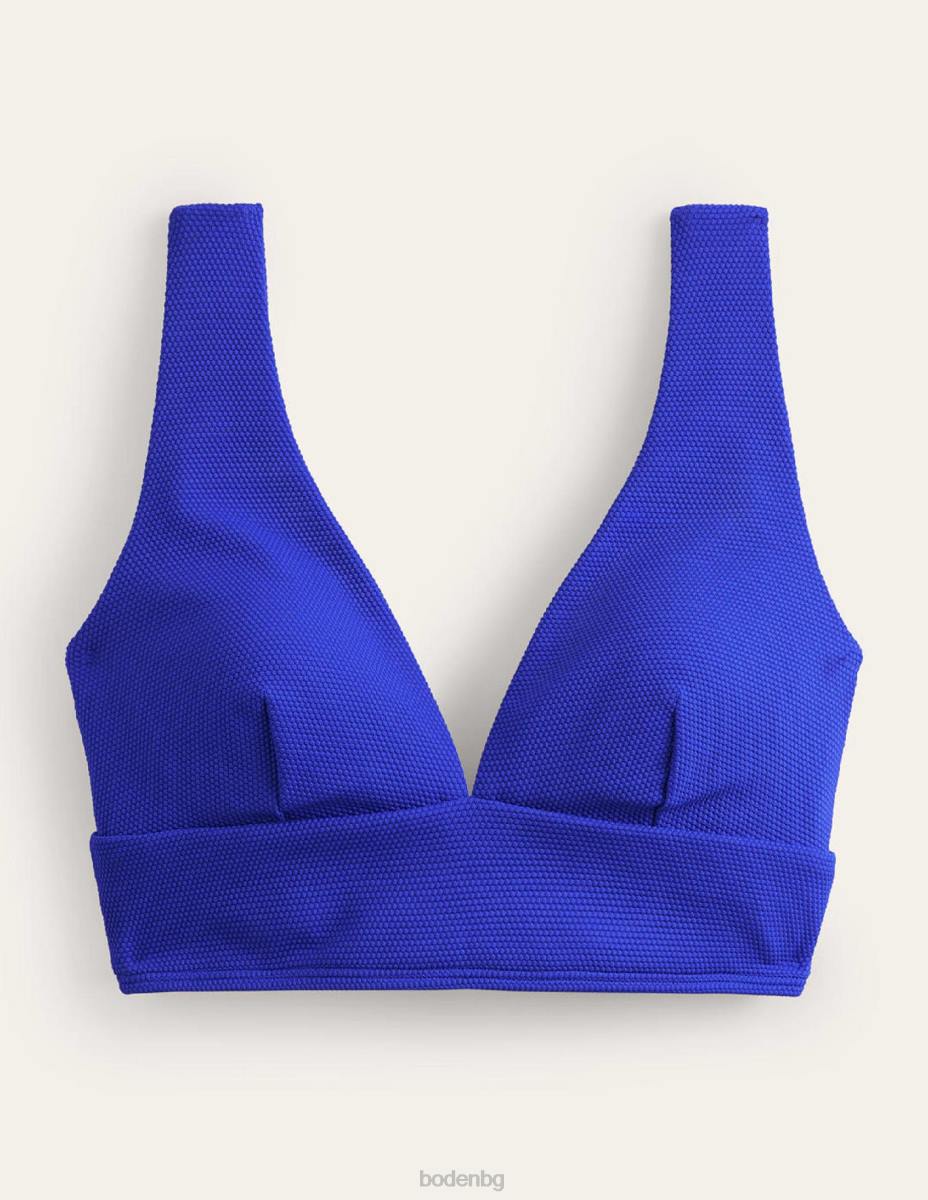 облекло Boden порто бикини с v-образно деколте кобалтова пчелна пита Жени LL68244