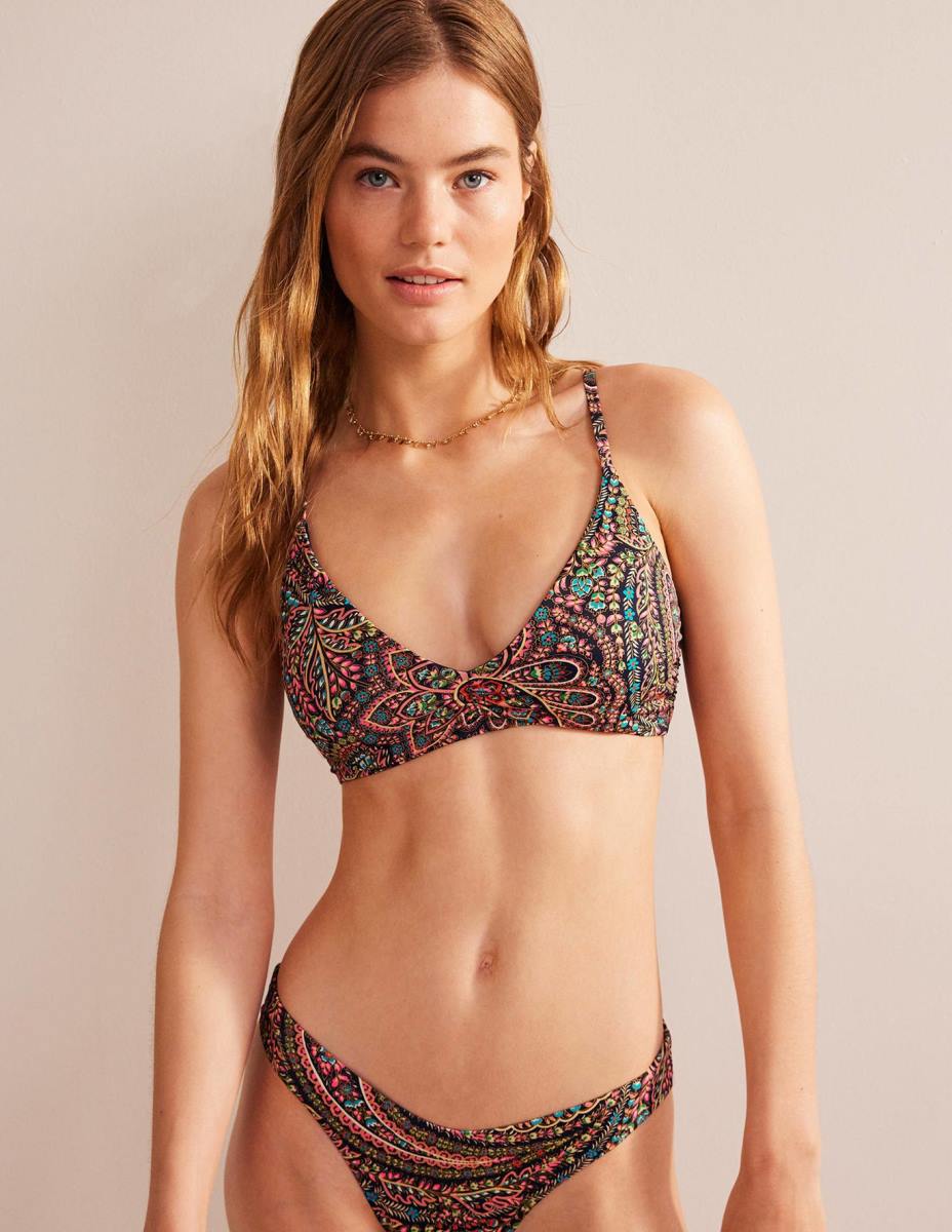 облекло Boden горна част на бикини с v-образно деколте лек флот и дворец Жени LL68247