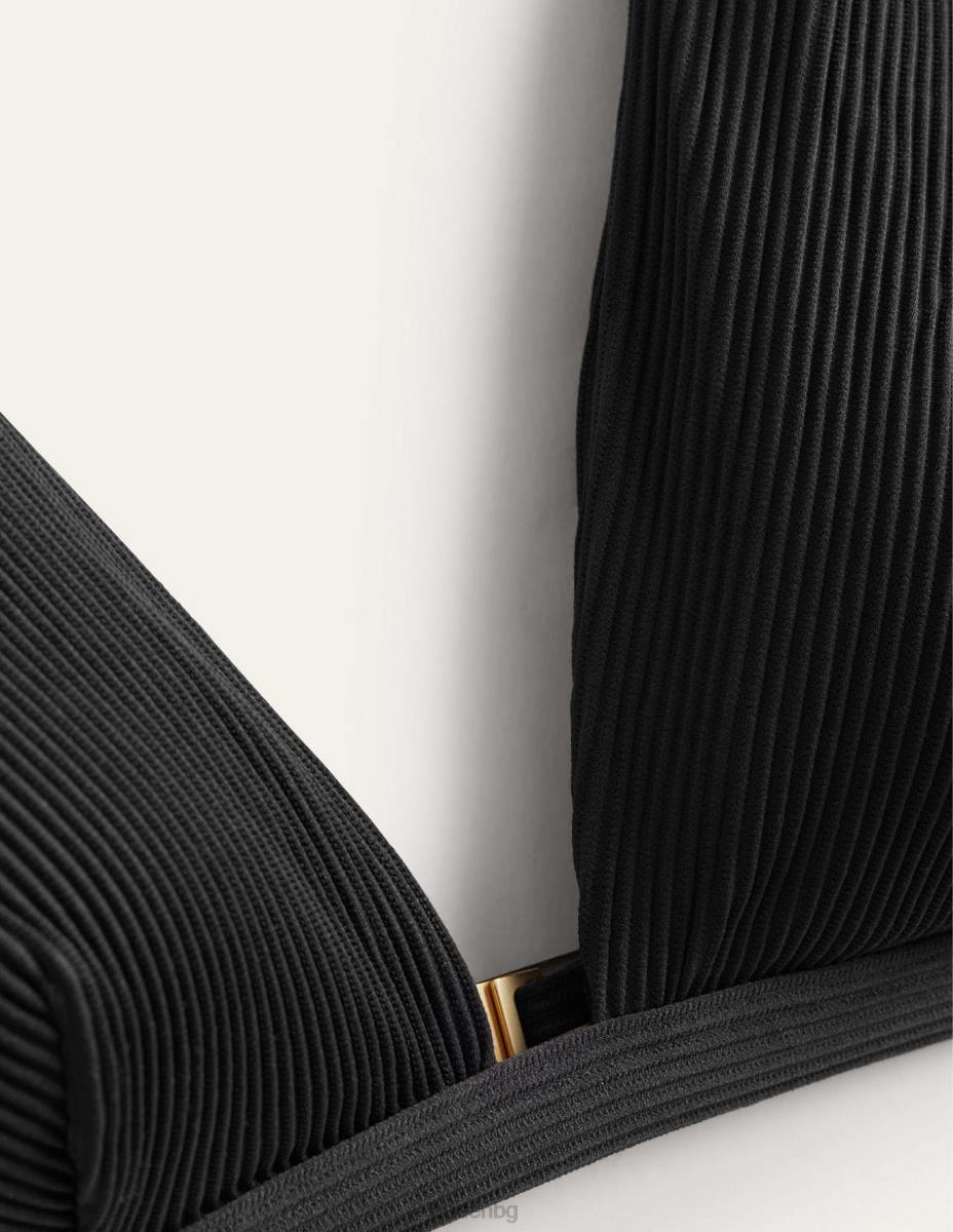 облекло Boden оребрено бикини с v-образно деколте черен Жени LL68299