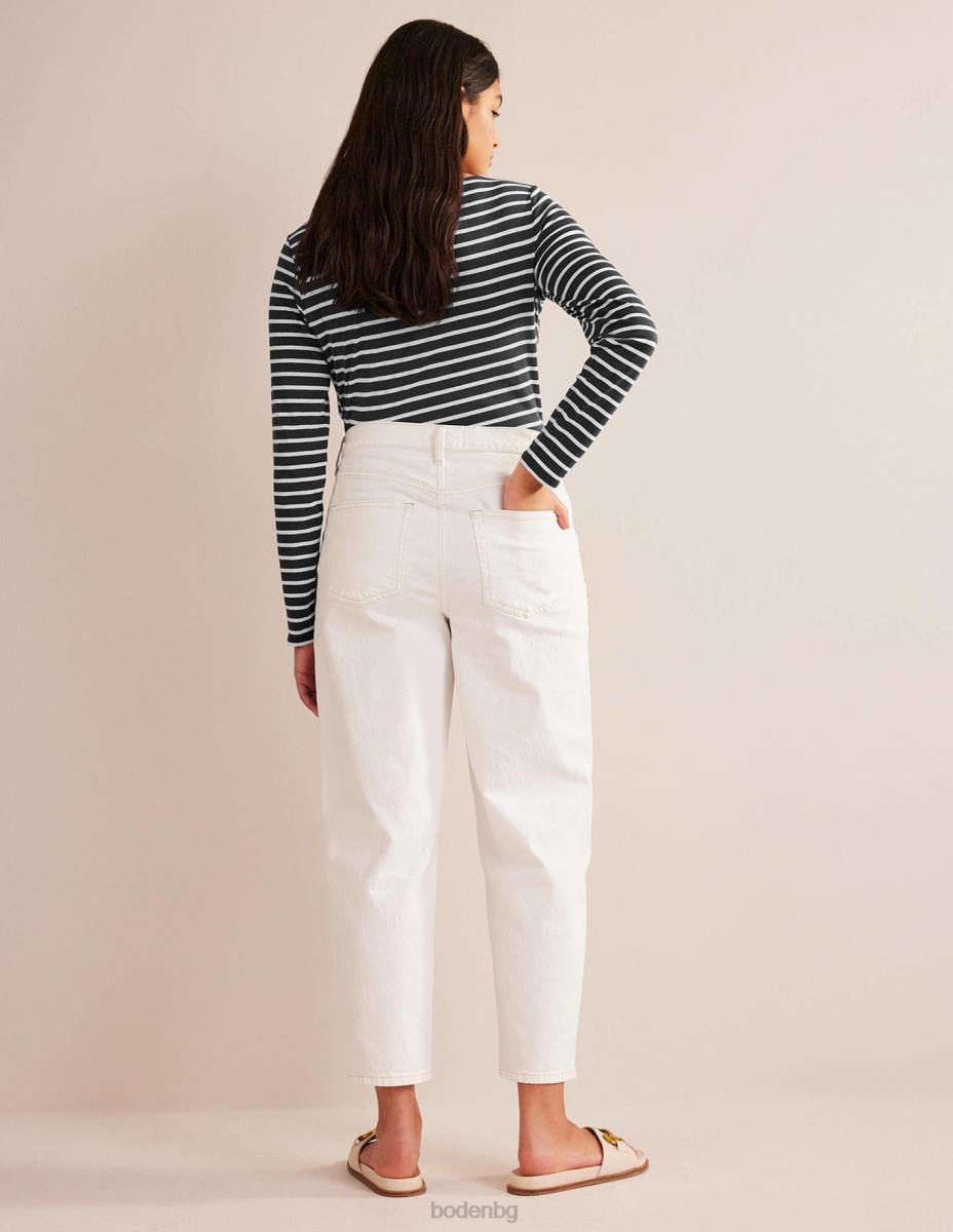 облекло Boden заострени дънки от 90-те с висока талия бяло Жени LL68659