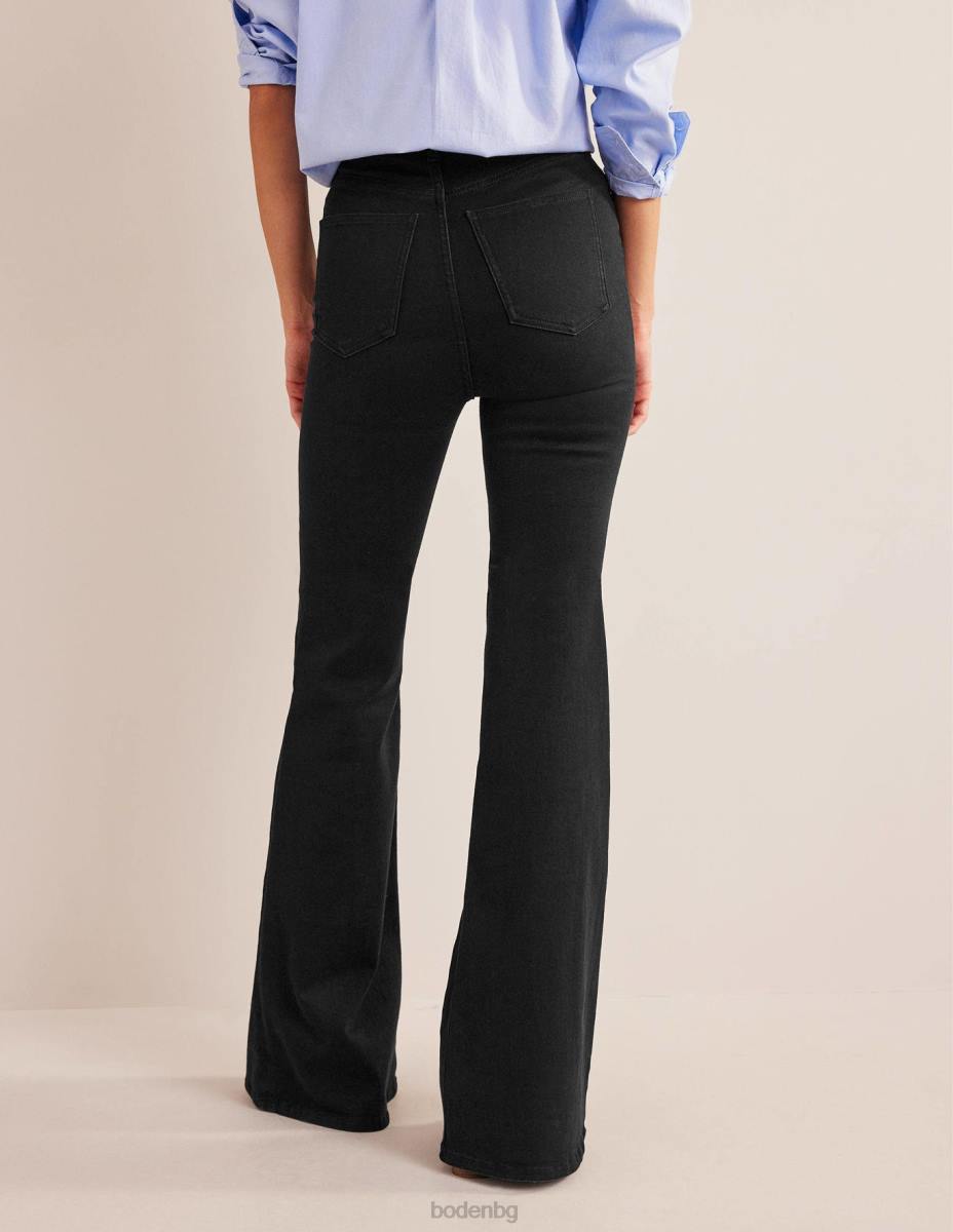 облекло Boden високи дънки със супер кльощаве черен Жени LL681419