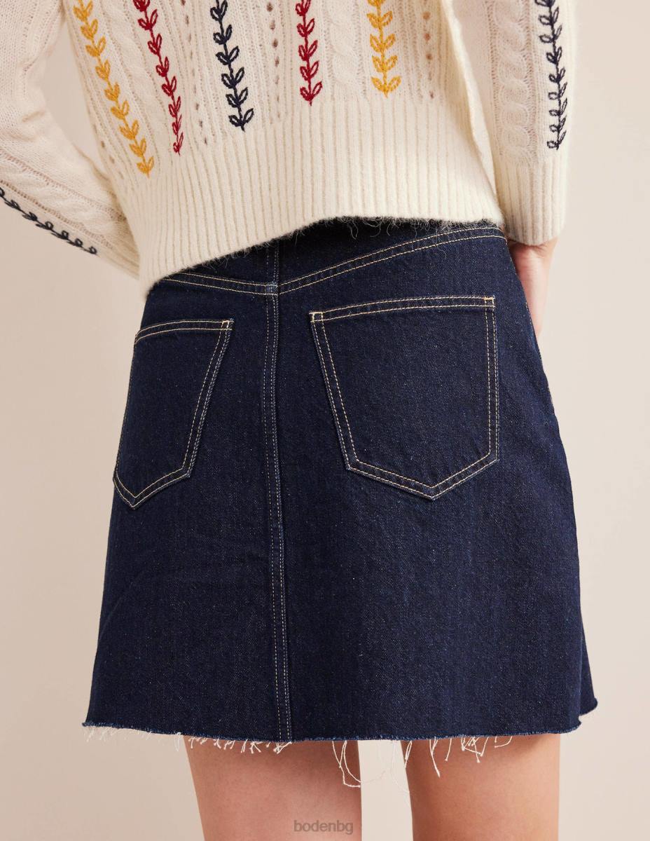 облекло Boden копче през деним мини индиго Жени LL681734