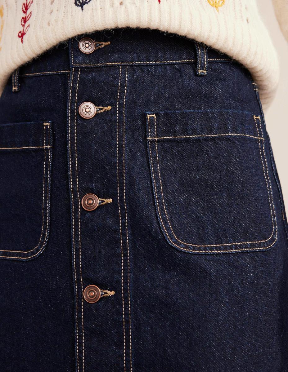 облекло Boden копче през деним мини индиго Жени LL681734