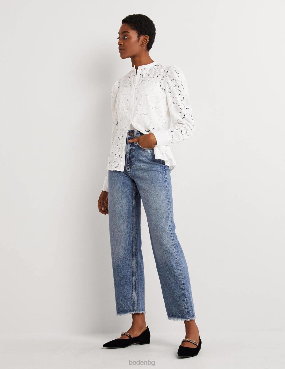 облекло Boden твърди прави дънки средна реколта Жени LL681762