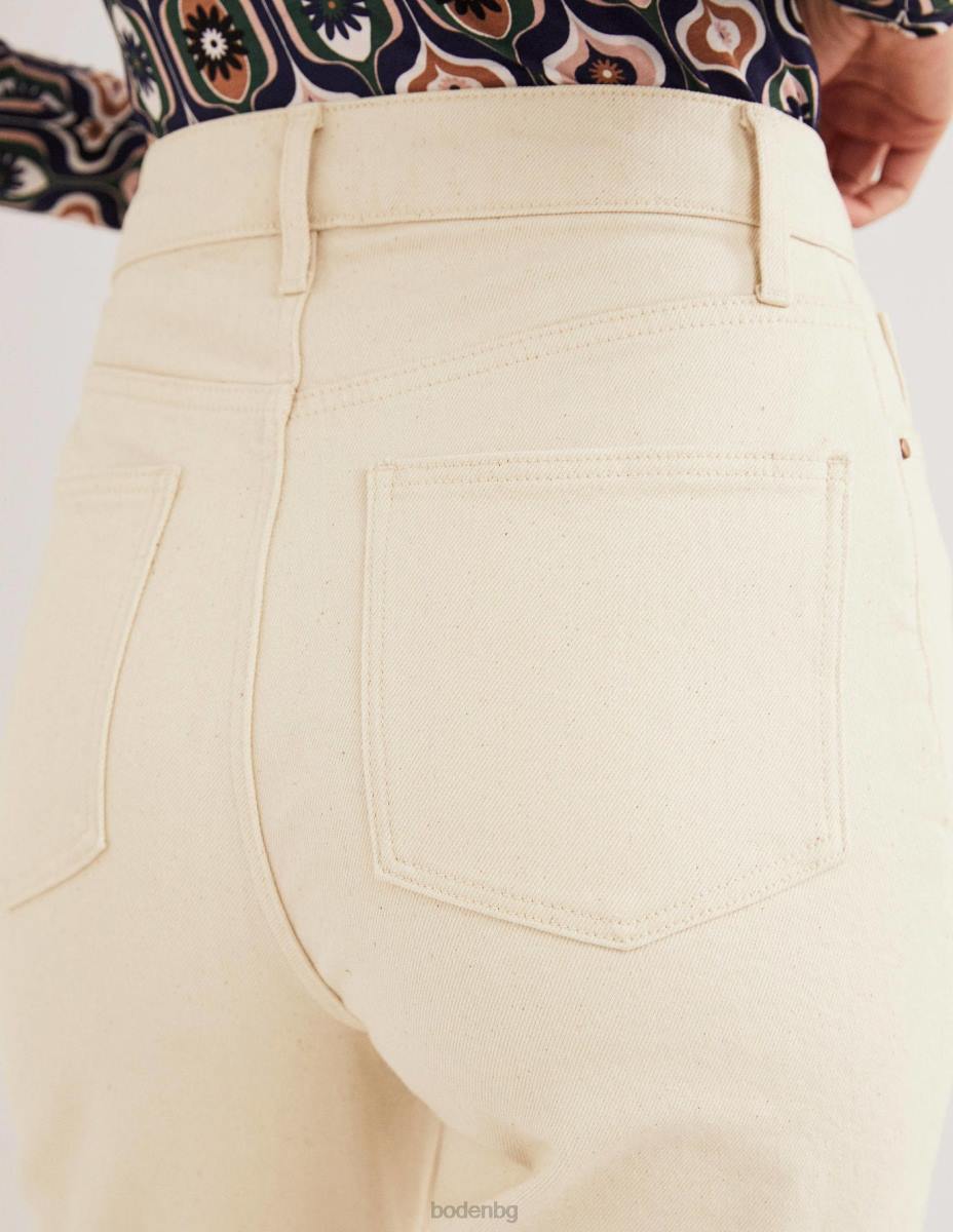 облекло Boden твърди изрязани кльош дънки екрю Жени LL681948