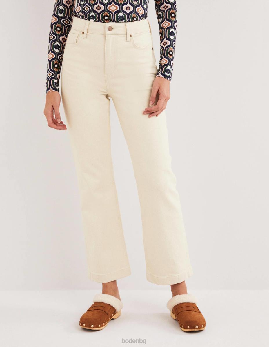 облекло Boden твърди изрязани кльош дънки екрю Жени LL681948