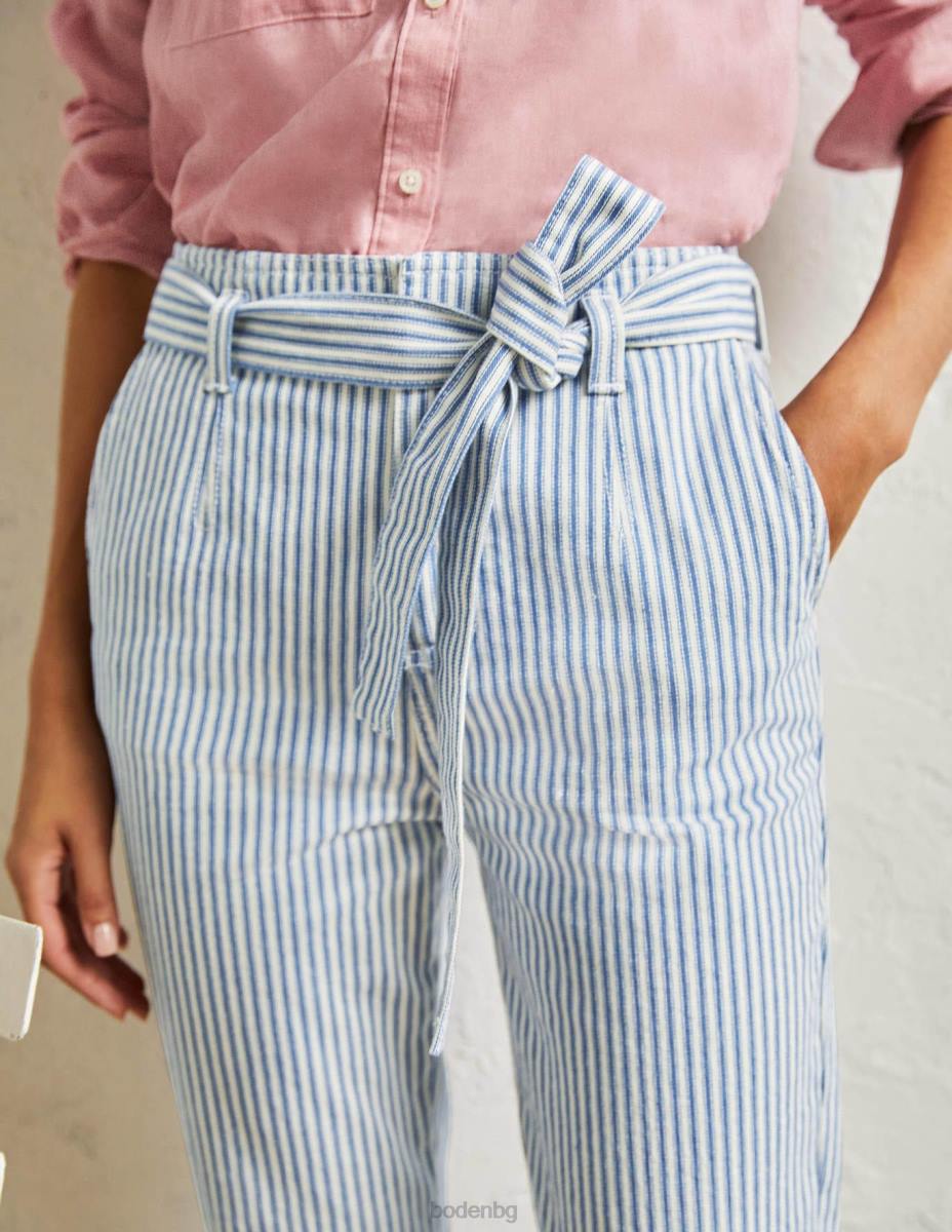 облекло Boden вратовръзка на талията дънки тиктакаща ивица на атлантическия океан Жени LL682470