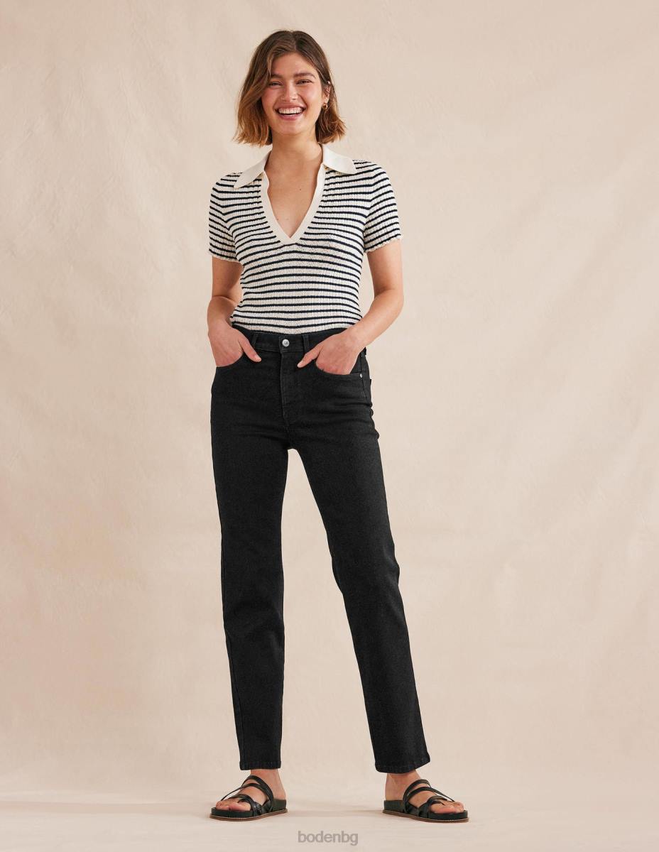 облекло Boden тънки дънки със средна височина черен Жени LL68656