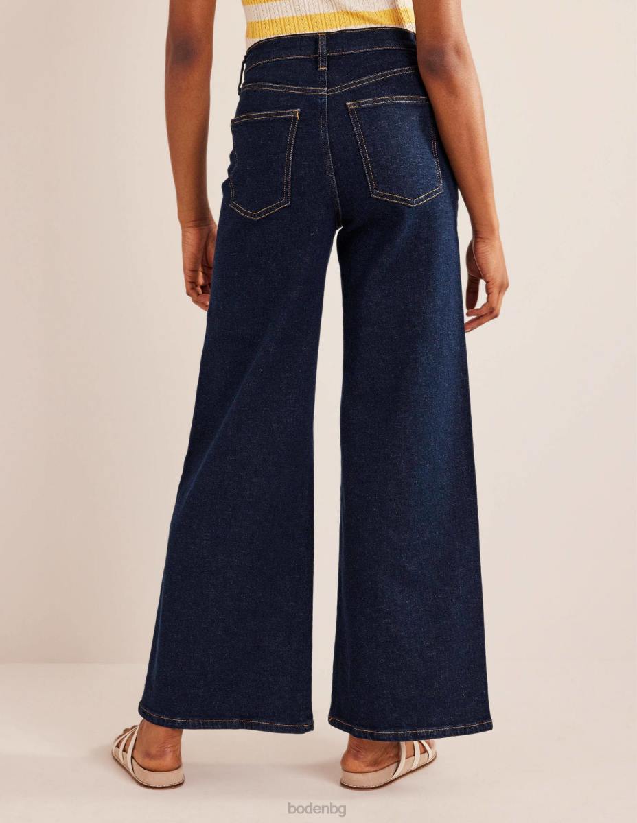 облекло Boden широки дънки с висока талия индиго Жени LL68658