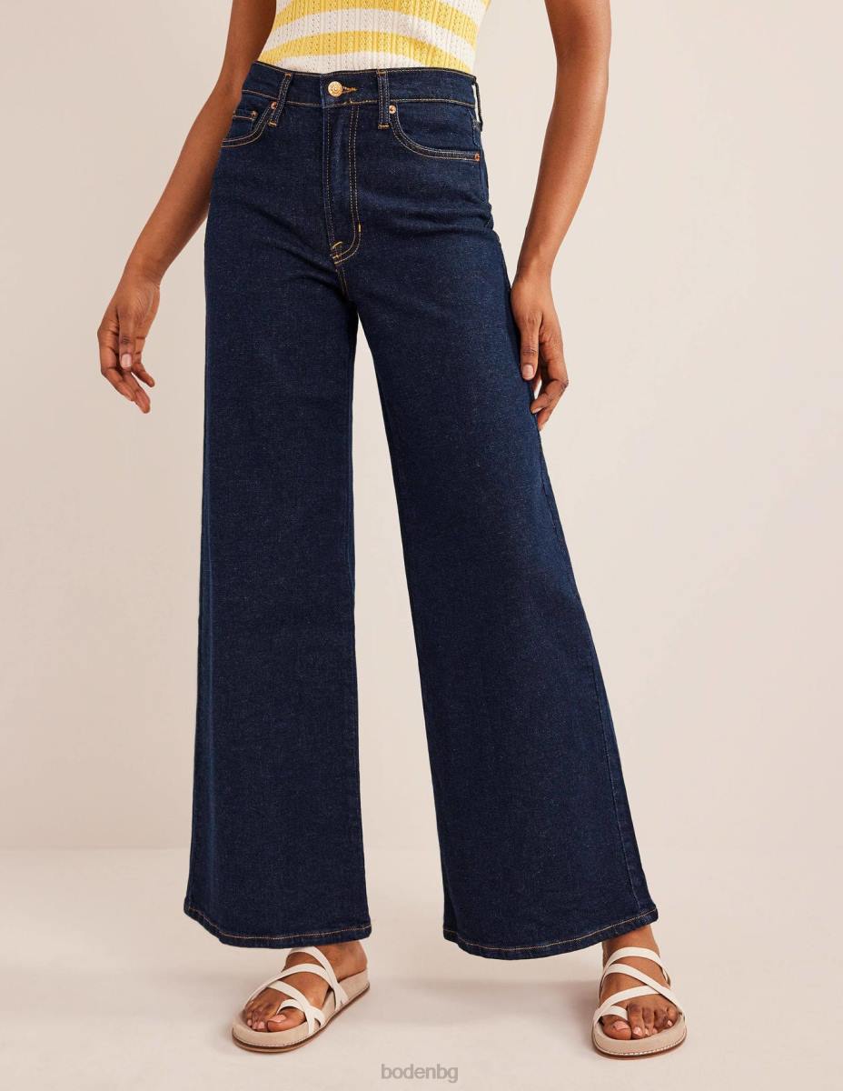 облекло Boden широки дънки с висока талия индиго Жени LL68658